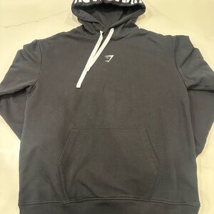Gymshark Pullover Hoodie Size M | Black Athletic Sweatshirt